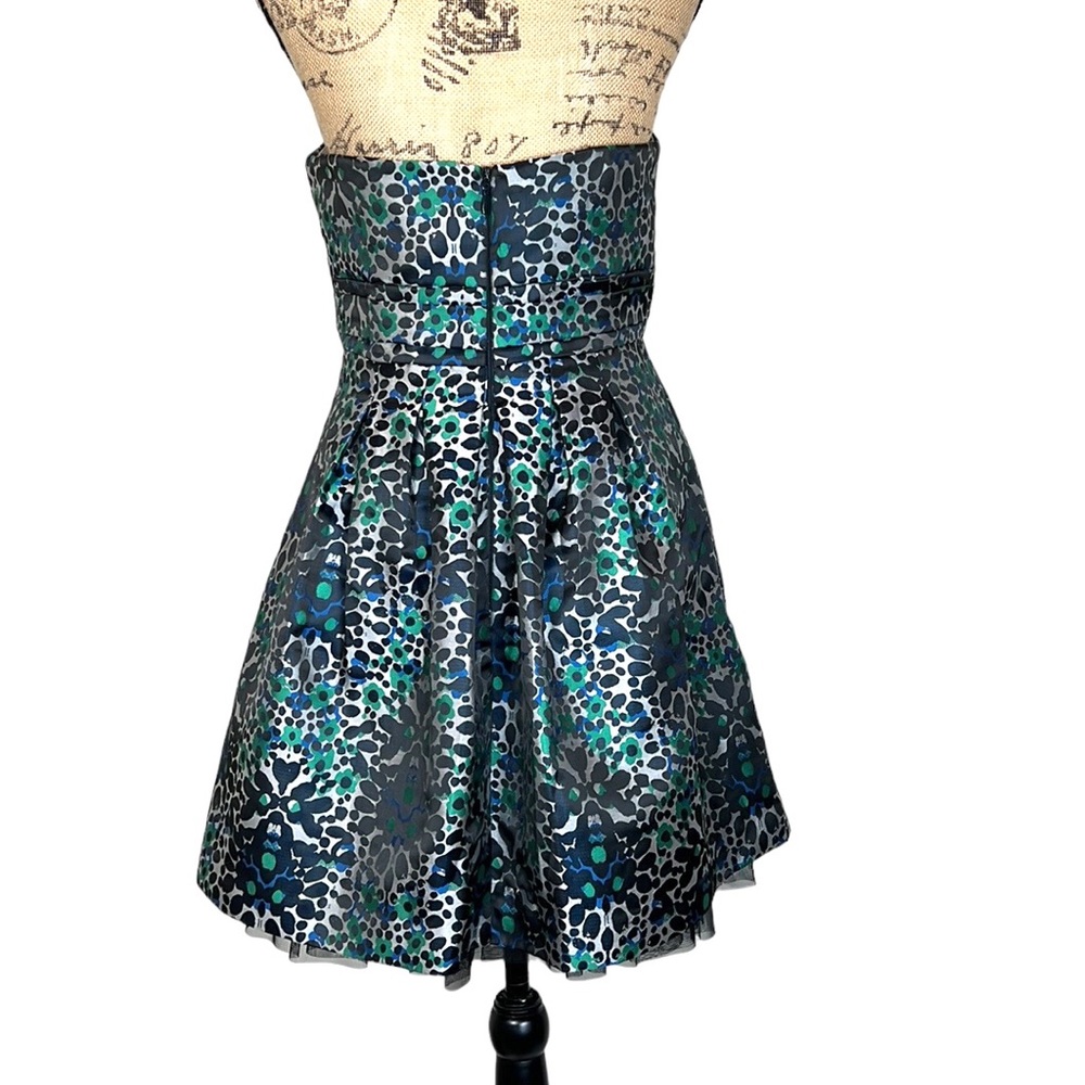 BCBGMaxAzria Strapless Cocktail Mini Dress Women's 6 Tide Combo - Picture 5 of 14